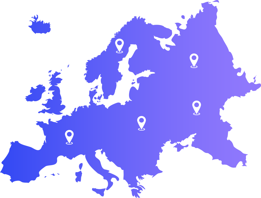 European VPS datacenter location map
